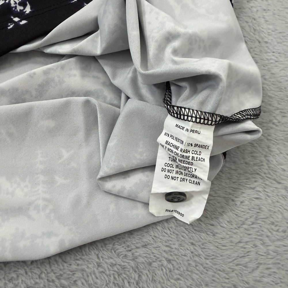 Greyson Polo Shirt Mens Large Wolf Wilderness Print Performance Stretch Golf - Picture 6 of 8